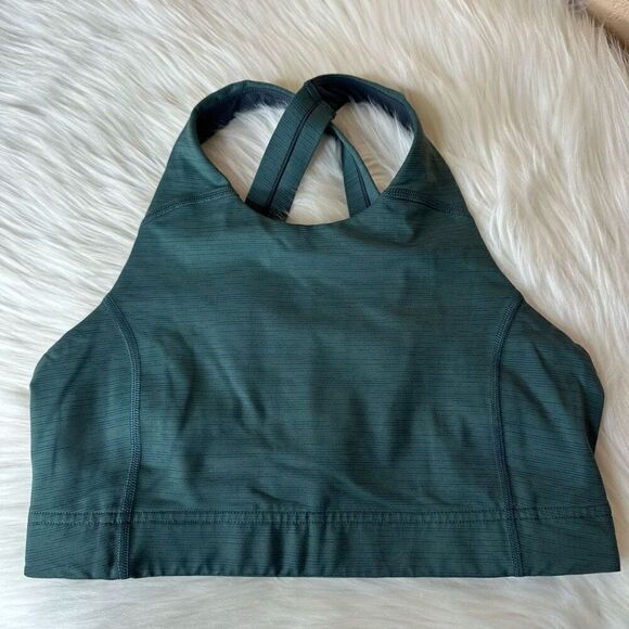 Outdoor Voices Tech Sweat Criss Cross Key Hole Sports Bra Green Size Small - Picture 11 of 11